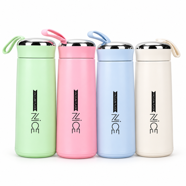 Glass Water Bottle Vacuum Flask – Multicolor